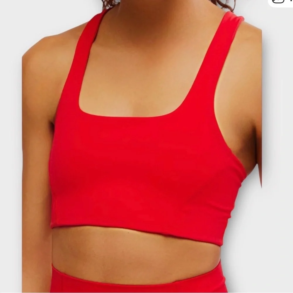 Free People FP Movement Red Women's Never Better Sports Bra Medium - Picture 6 of 6